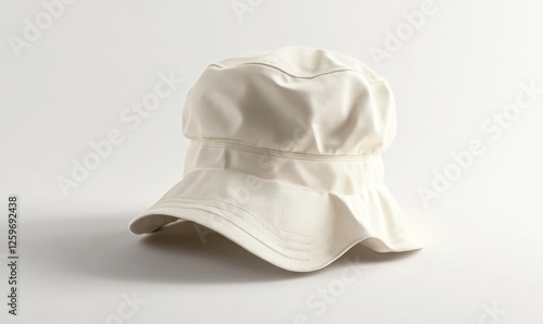 Wallpaper Mural Off-white sun hat, studio shot, white background, summer fashion Torontodigital.ca