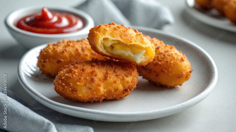 Cheesy Bites with Dipping Sauce Cheesy Bites with Dipping Sauce
