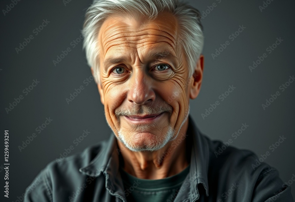 Old man with youthful appearance Old man with youthful appearance