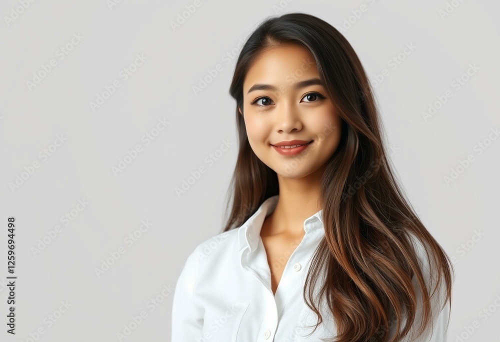 Photorealistic portrait of a young female student Photorealistic portrait of a young female student