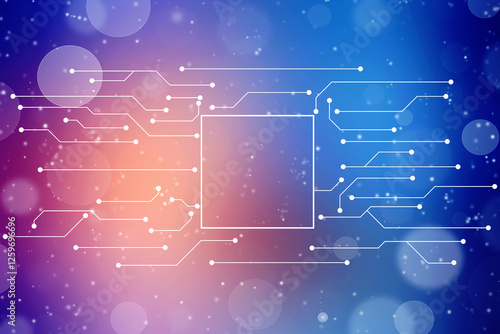 Abstract futuristic circuit board Illustration, Circuit board with various technology elements. Circuit board pattern for digital abstract technology background