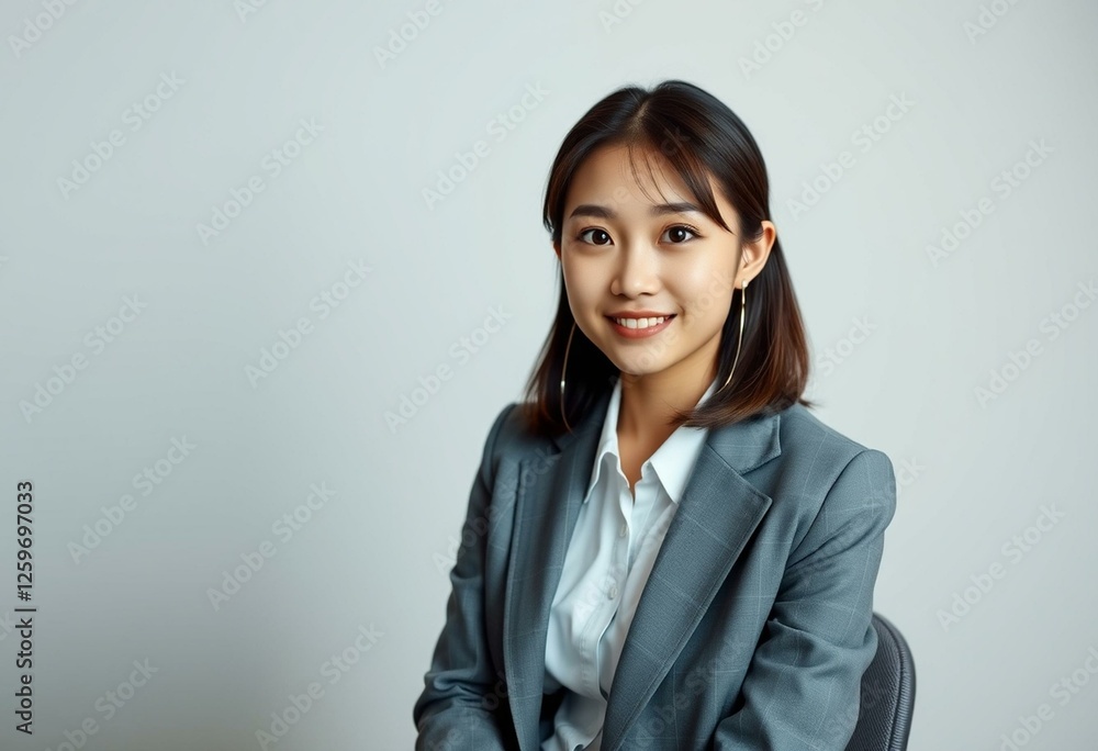 Photorealistic portrait of a female student Photorealistic portrait of a female student