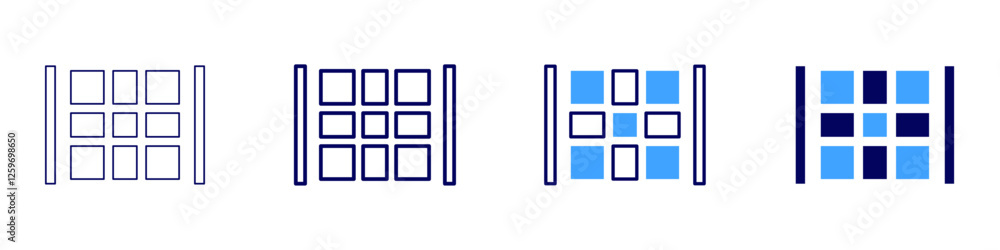 Grid efficiency improvements icon in 4 different styles. Thin Line, Line, Bold Line, Duotone. Duotone style. Editable stroke Grid efficiency improvements icon in 4 different styles. Thin Line, Line, Bold Line, Duotone. Duotone style. Editable stroke