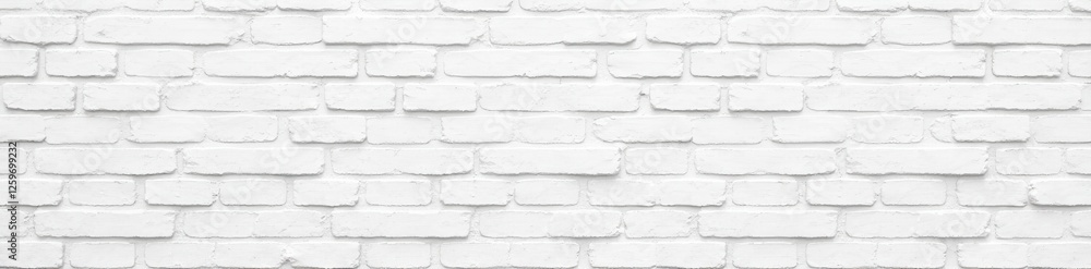 Obraz premium Clean white painted brick wall, modern minimalist style, white, wall cladding