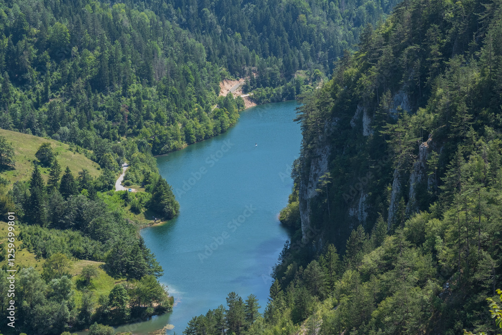 Fototapeta premium Serbia, lake Spajici, mountain Tara