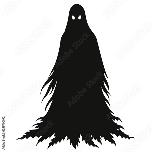 vector of a ominous shadowy figure in the mist