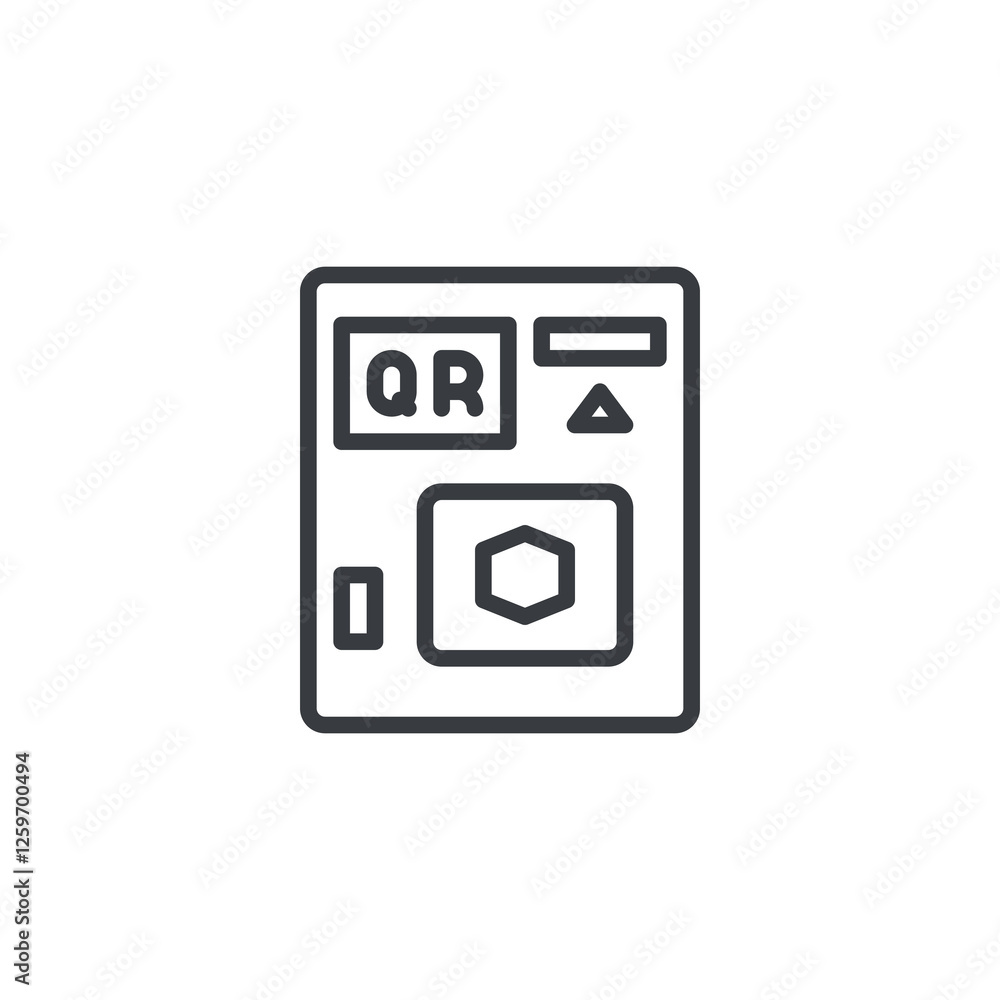 Crypto ATM line icon Crypto ATM line icon