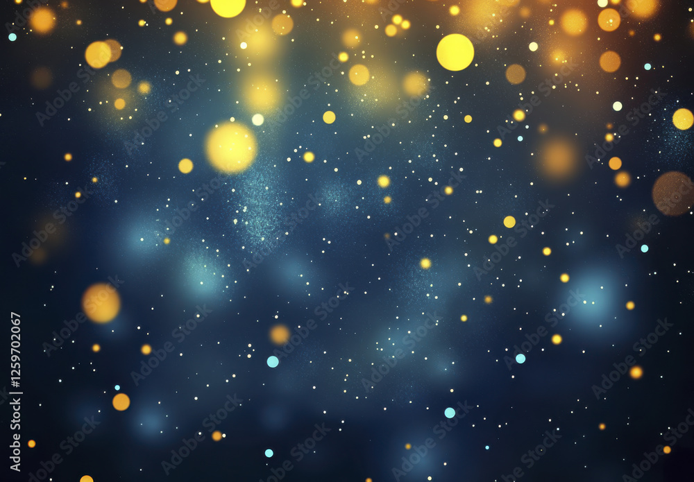 close up of yellow and blue lights creating bokeh effect against dark background, evoking sense of wonder and magic close up of yellow and blue lights creating bokeh effect against dark background, evoking sense of wonder and magic