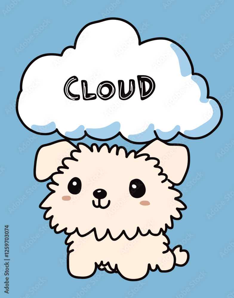 Whimsical Dog, Cartoon Character Whimsical Dog, Cartoon Character