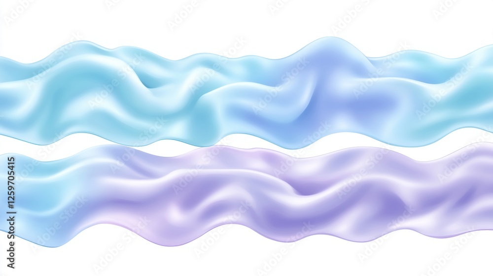 Silken Waves of Light Blue and Lavender Fabric Flowing Together in Soft Flowing Patterns Silken Waves of Light Blue and Lavender Fabric Flowing Together in Soft Flowing Patterns