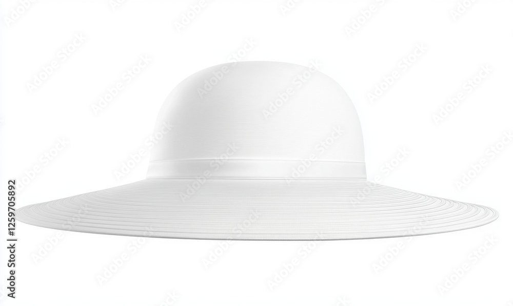 White sun hat, wide brim, studio shot, fashion accessory, website product image White sun hat, wide brim, studio shot, fashion accessory, website product image