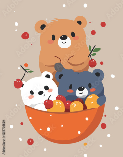 Bear Family Illustration