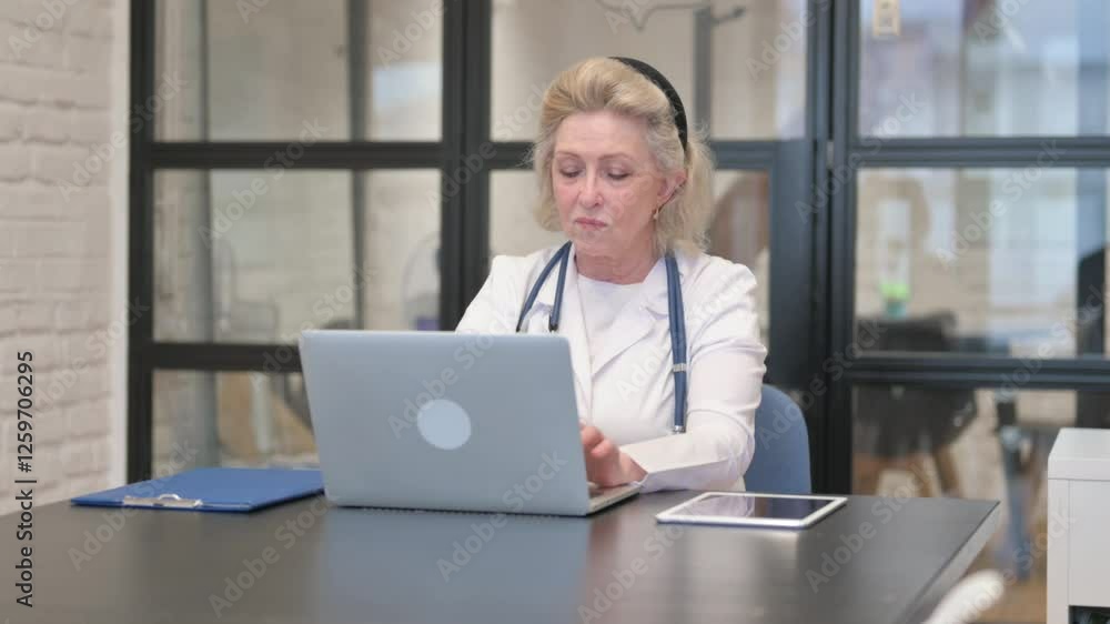 Senior Female Doctor Looking at Camera in Hospital