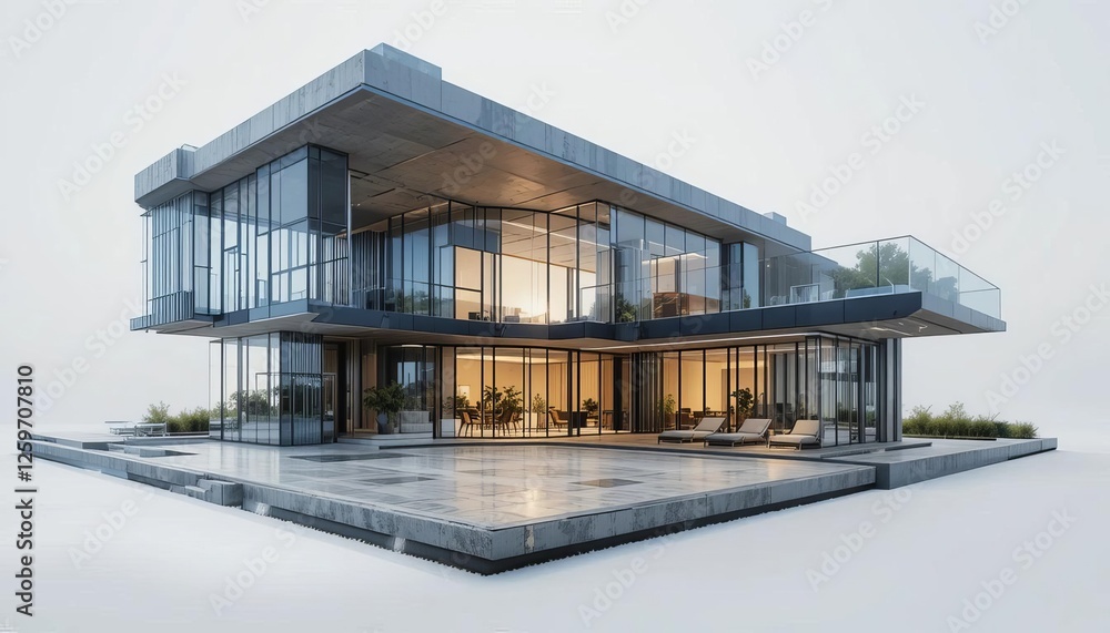 Modern Glass and Concrete Residence Design