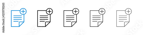 Add document icons in five different stroke sizes