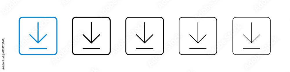 Download icons in five different stroke sizes Download icons in five different stroke sizes