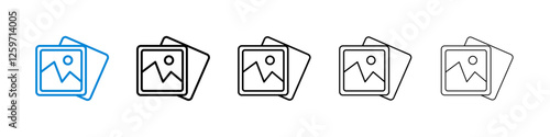 Gallery icons in five different stroke sizes
