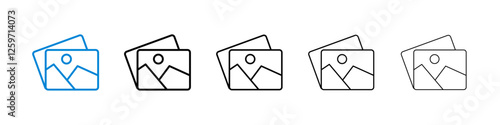 Gallery icons in five different stroke sizes