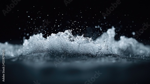 Wallpaper Mural Water Splash on Dark Background Torontodigital.ca