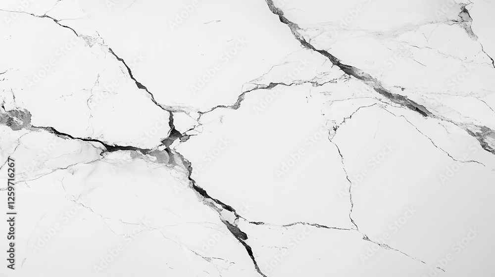 Fototapeta premium White marble texture background; cracks, veins