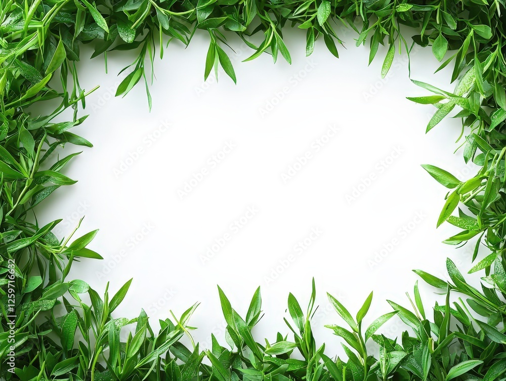 Green grass border frame framing element on white background Green grass border frame framing element on white background