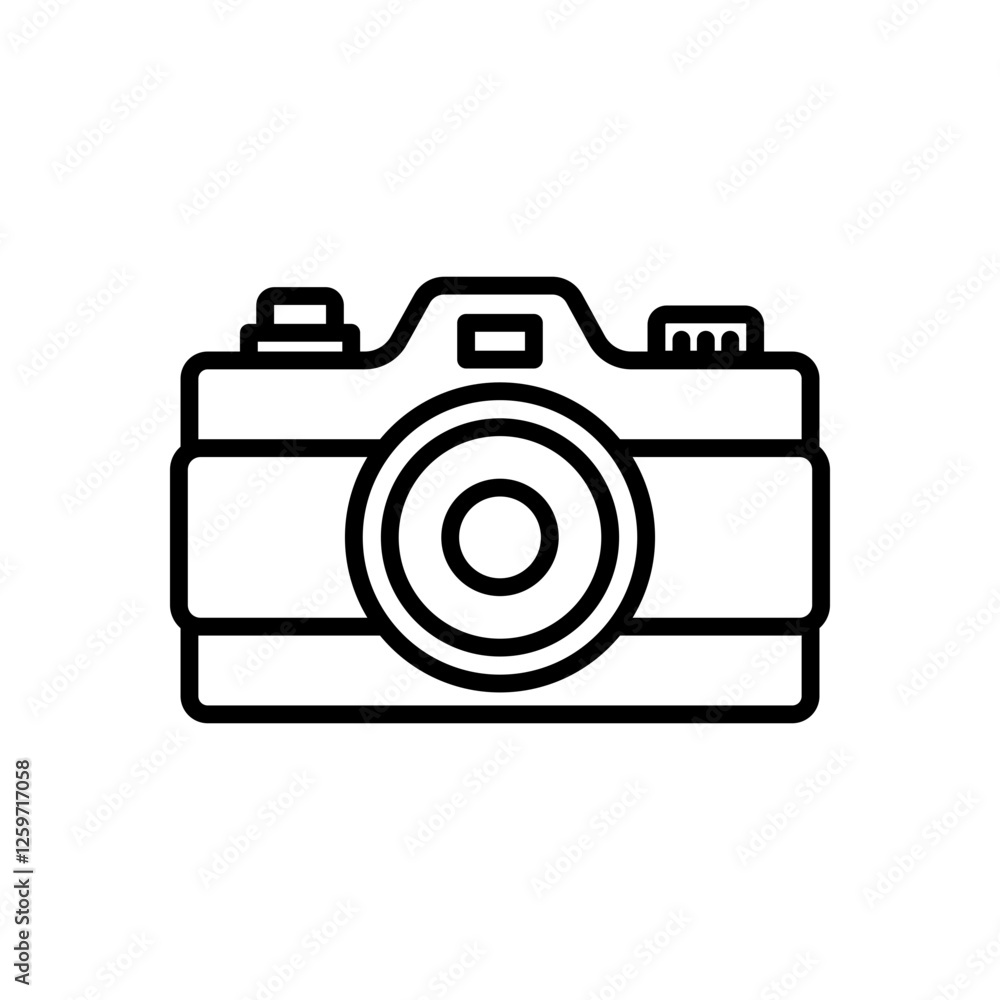 camera icon vector, line style icon camera icon vector, line style icon