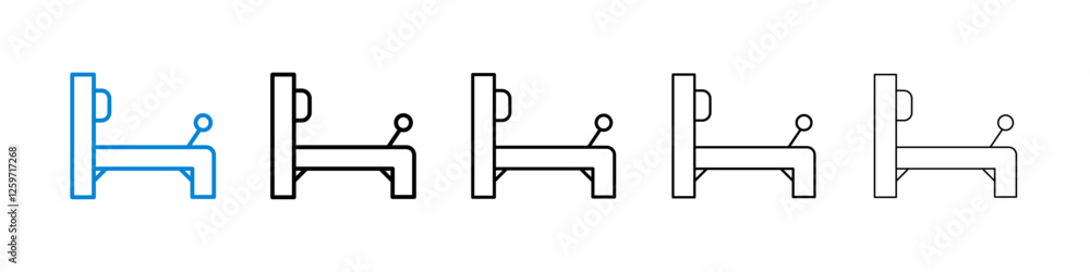 Reformer icons in five different stroke sizes Reformer icons in five different stroke sizes