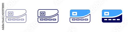 Contactless payments processing icon in 4 different styles. Thin Line, Line, Bold Line, Duotone. Duotone style. Editable stroke