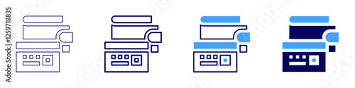 Credit card payment services icon in 4 different styles. Thin Line, Line, Bold Line, Duotone. Duotone style. Editable stroke