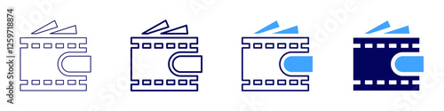 Digital currency payments icon in 4 different styles. Thin Line, Line, Bold Line, Duotone. Duotone style. Editable stroke