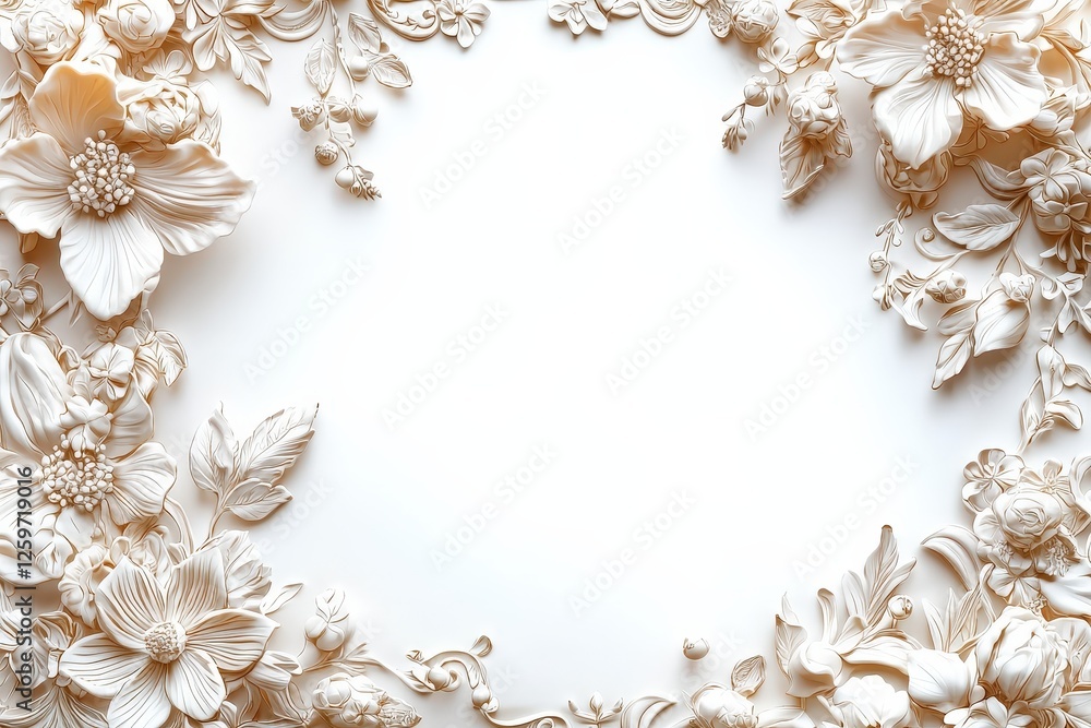 Wedding and restaurant menu border frame framing element on white background Wedding and restaurant menu border frame framing element on white background