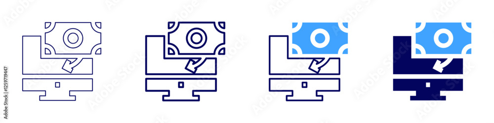 Instant bank transfer payment icon in 4 different styles. Thin Line, Line, Bold Line, Duotone. Duotone style. Editable stroke Instant bank transfer payment icon in 4 different styles. Thin Line, Line, Bold Line, Duotone. Duotone style. Editable stroke
