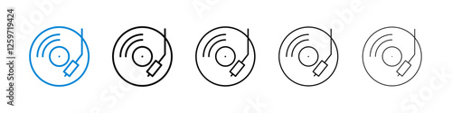 Vinyl icons in five different stroke sizes