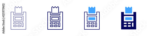 International payment processing icon in 4 different styles. Thin Line, Line, Bold Line, Duotone. Duotone style. Editable stroke