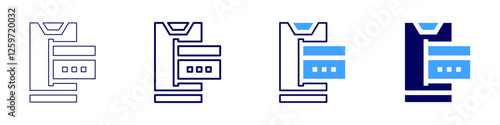 Mobile payments solution icon in 4 different styles. Thin Line, Line, Bold Line, Duotone. Duotone style. Editable stroke