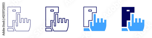 Mobile wallet integration icon in 4 different styles. Thin Line, Line, Bold Line, Duotone. Duotone style. Editable stroke