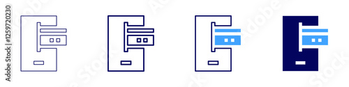 Online payment apps icon in 4 different styles. Thin Line, Line, Bold Line, Duotone. Duotone style. Editable stroke