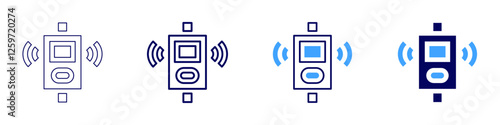 Online payment methods icon in 4 different styles. Thin Line, Line, Bold Line, Duotone. Duotone style. Editable stroke