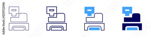 Payment gateway configuration icon in 4 different styles. Thin Line, Line, Bold Line, Duotone. Duotone style. Editable stroke