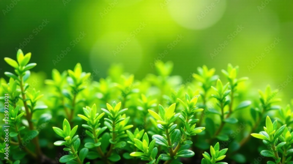 Vibrant Green Shoots Emerging in a Lush, Sunny Meadow, Displaying Natural Growth and New Beginnings Vibrant Green Shoots Emerging in a Lush, Sunny Meadow, Displaying Natural Growth and New Beginnings