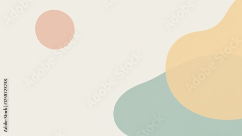 Wallpaper Mural Abstract Pastel Shapes Background Design with Smooth Organic Forms and Muted Tones Ideal for Modern Minimalist Presentation or Website Banner Torontodigital.ca