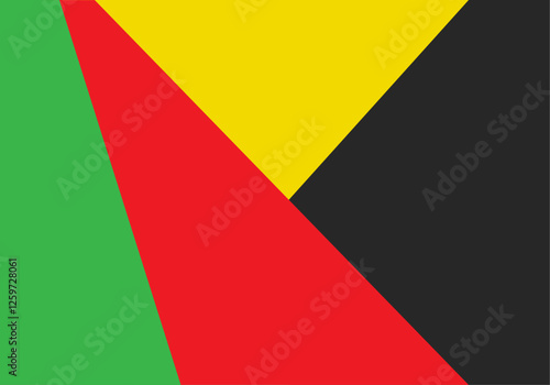 Free Download Fondo de triángulos amarillo, rojo y verde sobre negro - GFXLoad