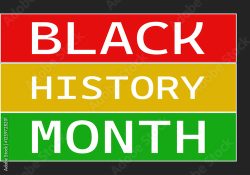 Bandera del mes historia negra con colores verde, amarillo y rojo africanos