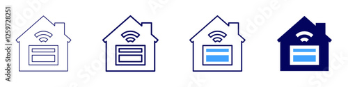 Payment verification system icon in 4 different styles. Thin Line, Line, Bold Line, Duotone. Duotone style. Editable stroke