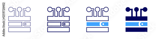 Recurring billing payment icon in 4 different styles. Thin Line, Line, Bold Line, Duotone. Duotone style. Editable stroke
