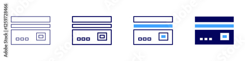 Recurring payment gateway icon in 4 different styles. Thin Line, Line, Bold Line, Duotone. Duotone style. Editable stroke