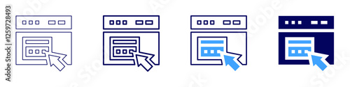 Recurring payment icon in 4 different styles. Thin Line, Line, Bold Line, Duotone. Duotone style. Editable stroke