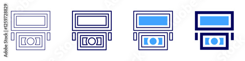 Subscription payment icon in 4 different styles. Thin Line, Line, Bold Line, Duotone. Duotone style. Editable stroke