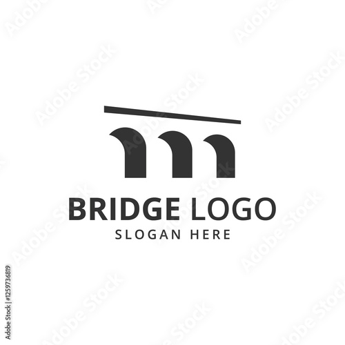 creative abstract bridge logo design template inspiration.