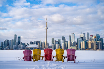 Crédence de cuisine Toronto Lac Ontario gelé en hiver torontois  © Erman Gunes